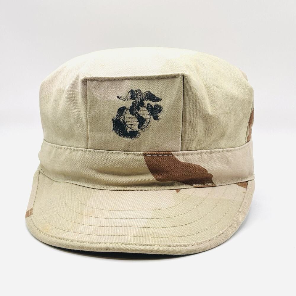 US Marine Corps USMC EGA Desert DCU Camo 8 Point Utility Hat Cap (Adult Medium)